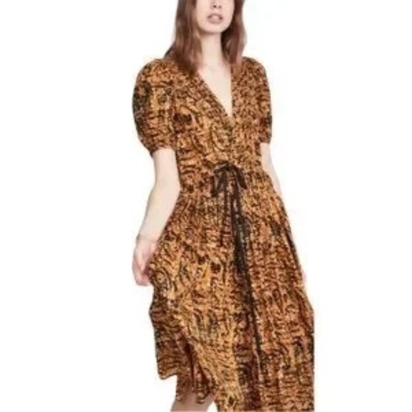 Ulla Johnson Kemala dress in Marigold. Wrap v neck dress. Excellent condition. - Picture 2 of 11